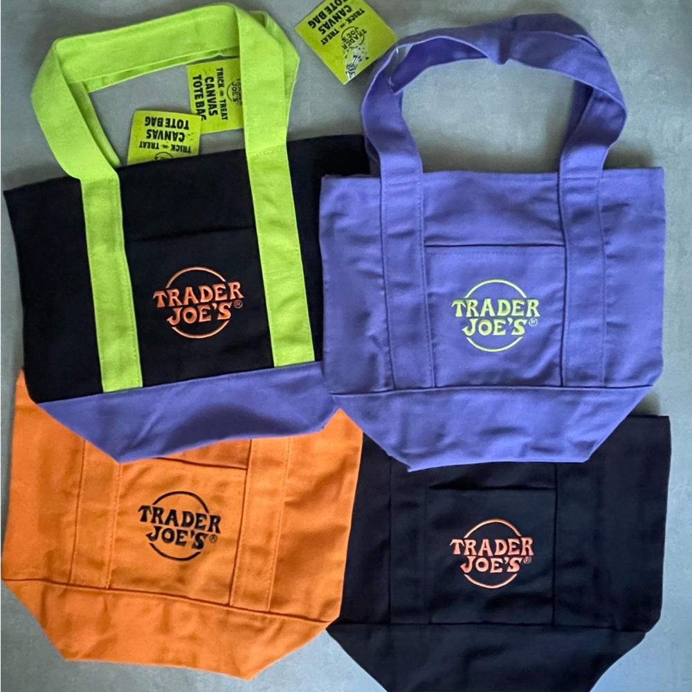 Trader Joe's Canvas Tote Bags Set